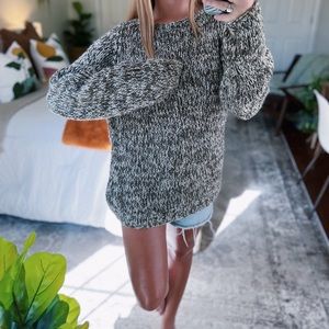 Earthy Speckled Mohair Knit